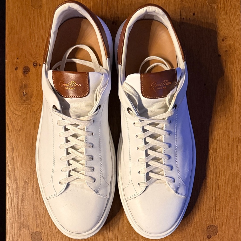 GoodMan White Leather Men's Sneakers